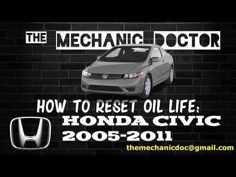 How to reset oil life: Honda Civic 2005, 2006, 2007, 2008, 2009, 2010, 2011.