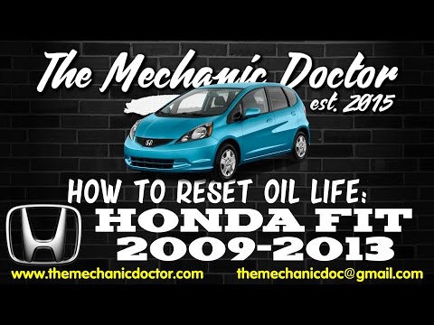 How to reset oil life: Honda Fit 2009, 2010, 2011, 2012, 2013