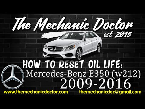 How to reset oil life: Mercedes-Benz E350 (W212) 2009, 2010, 2011, 2012, 2013, 2014, 2015, 2016