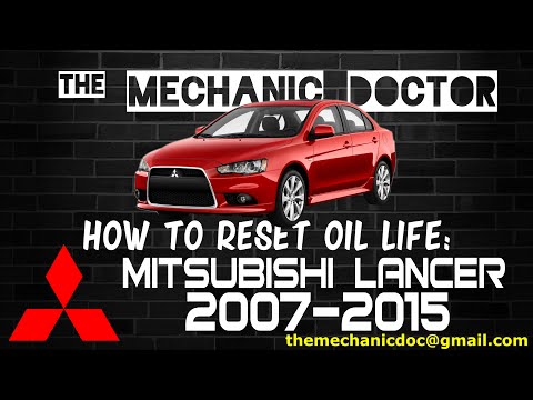 How to reset oil life: Mitsubishi Lancer 2007, 2008, 2009, 2010, 2011, 2012, 2013, 2014, 2015.