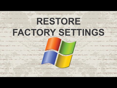 How to restore Windows 7 to factory settings