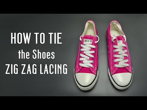 How to tie the shoes ZIG ZAG lacing