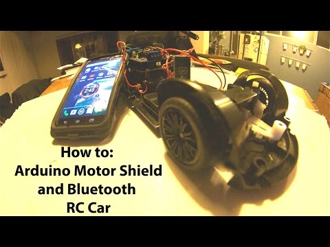 How to use Arduino Motor Shield and Android Controlled Bluetooth RC Car Tutorial