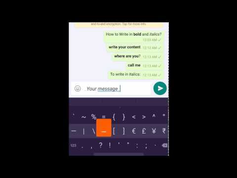 How to write in Bold and Italics on Whatsapp! [Whatsapp Tricks]