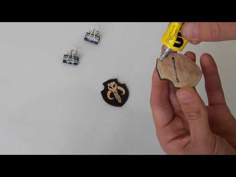 How-to: Wooden badge with safety pin