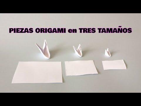 INICIACI&Oacute;N ORIGAMI 3D para PRINCIPIANTES/c&oacute;mo CORTAR PIEZAS de manera R&Aacute;PIDA/hacemos TRES TAMA&Ntilde;OS.