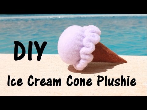 Ice Cream Cone Plushie | 5 minute DIY