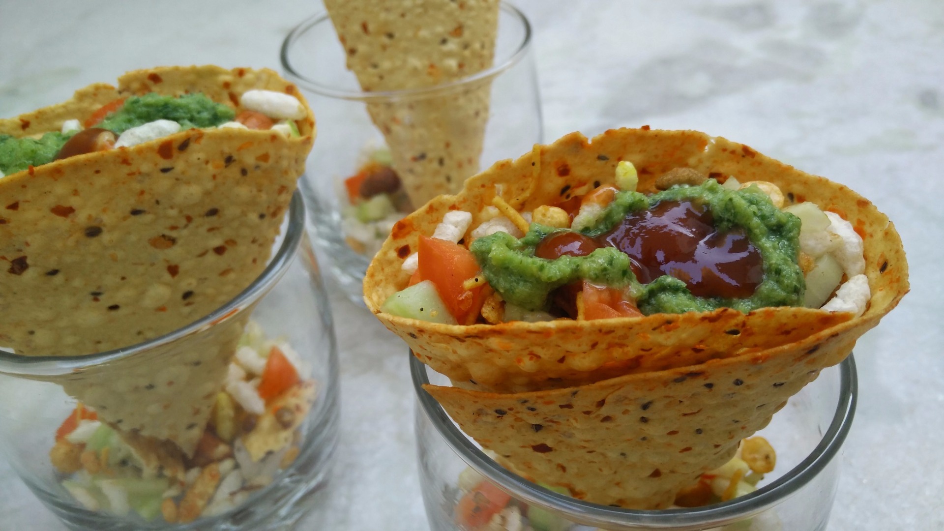 Indian Masala Papad cones.jpg