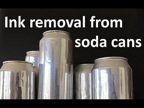 Ink removal from soda can