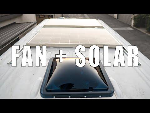 Installing Roof Fan and Solar Panels | DIY VAN Conversion Ep. 1