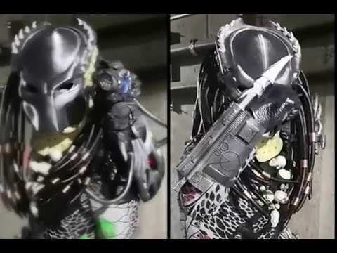 Interactive Predator Costume with Plasma Gun Head Tracking