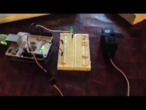 Internet of Things - Servo and LED controlled via Arduino Web Server w/ IP Camera