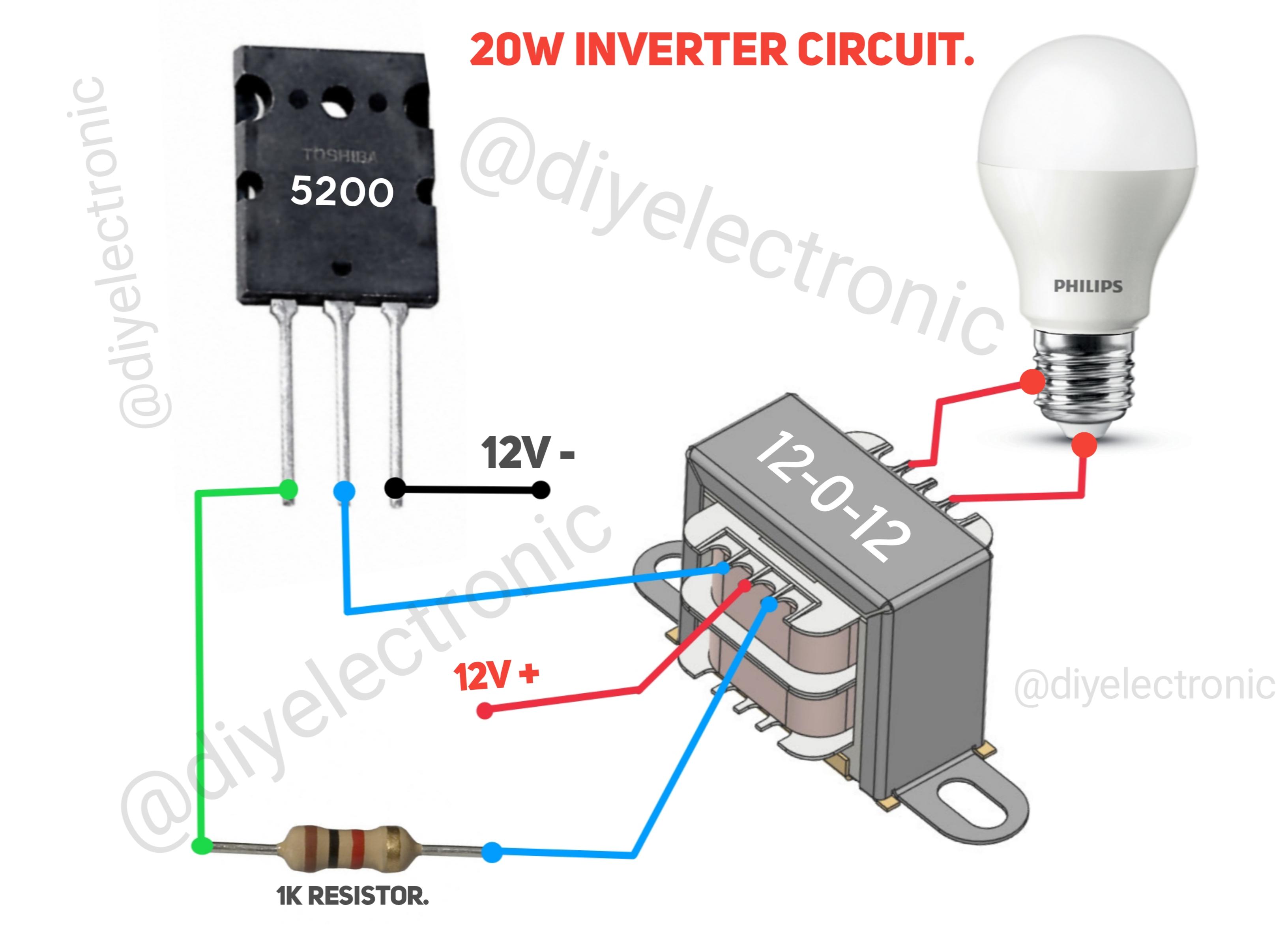 Inverter Circuit using one transistor _ 5200 Inverter Circuit.jpg