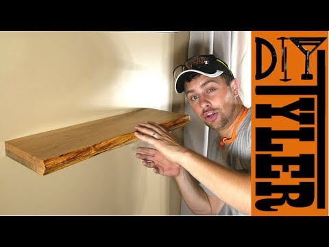 Invisible Hardware Live Edge Floating Shelf | How to Make