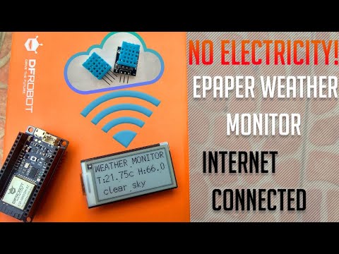 IoT Weather Station E-Paper Display | Connected ESP8266 | OpenWeatherMap