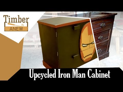 Iron Man Cabinet Upcycled from Chest of Drawers - Upcycling Project