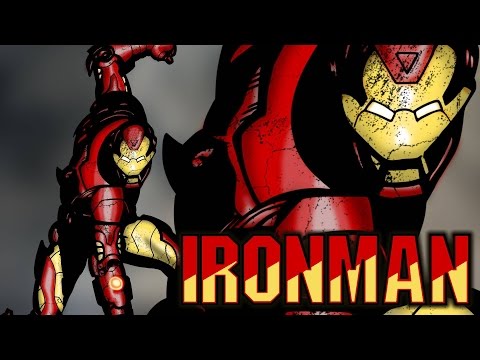 Ironman Art | How To Draw, Ink, Paint - simple comic art