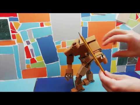 KURT.1 Articulated Cardboard Robot Demonstration