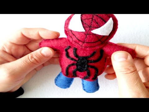 Ke&amp;ccedil;eden &amp;Ouml;r&amp;uuml;mcek Adam / How to make felt SPIDERMAN | DIY