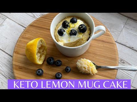 Keto Lemon mug cake | 1 minute microwave mug cake