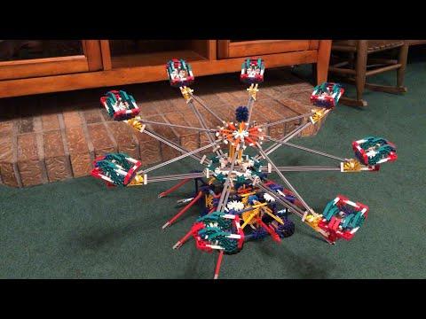 Knex Octopus Fair Ride / Carnival Ride Set Up Process And Operation.