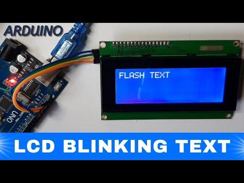 LCD I2C Blinking Text Using Arduino