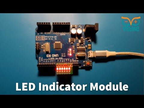 LED Indicator Module Light Effects using Visuino