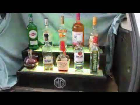 LED Liquor Shelf with Bluetooth Speakers