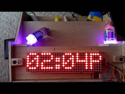 LED Matrix Desk Organizer Clock