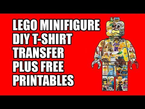 LEGO MINIFIGURE T-SHIRT TRANSFER DIY FREE PRINTABLES - Crafternoon Episode 3