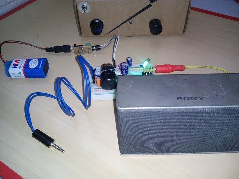 LM386 Audio amplifier test breadboard version