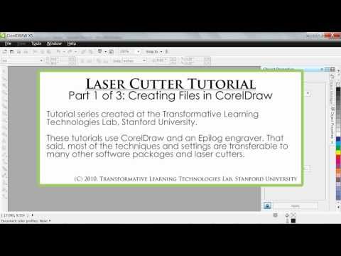 Laser Cutter Tutorial - FabLab@School - Part 1 of 3: Creating Files in CorelDraw