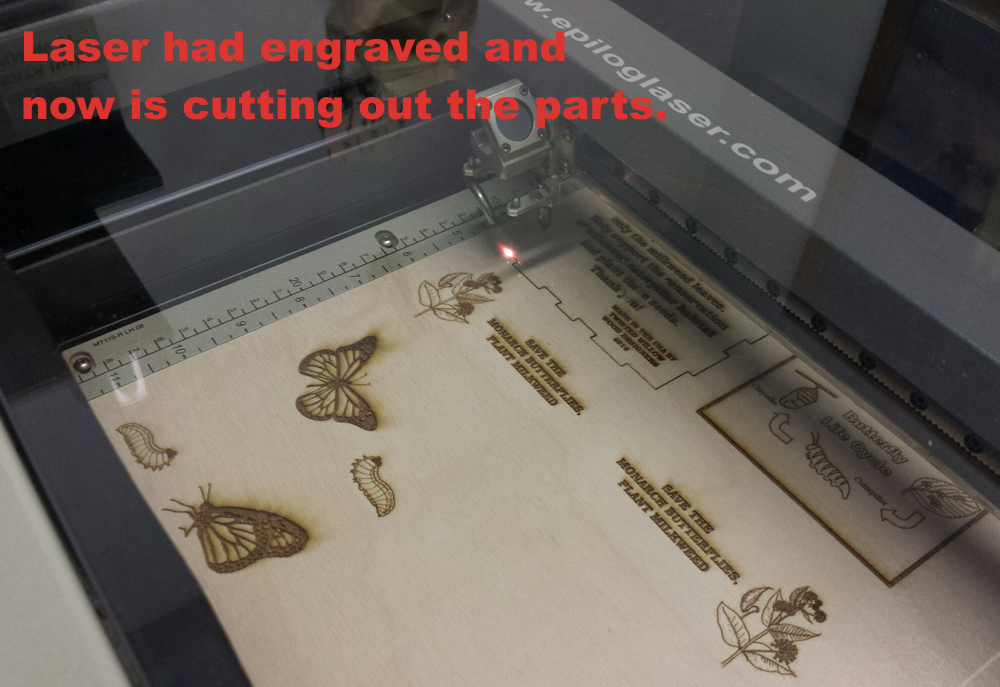 Laser is cutting out the parts.bmp