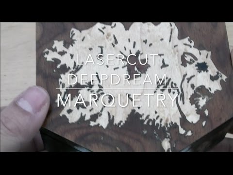 Lasercut Deepdream Marquetry