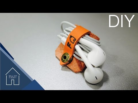 Leather Earbud Holder-DIY