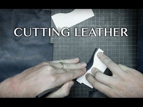 Leather cutting/simple wallet making part 2