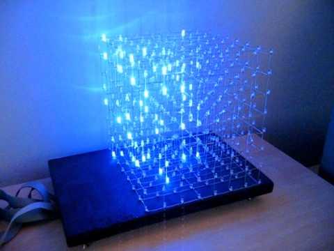 Led cube effect: fireworks