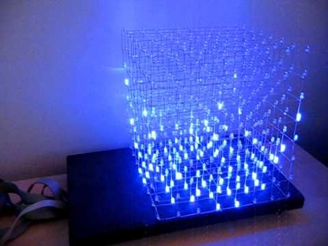 Led cube effect: ripples