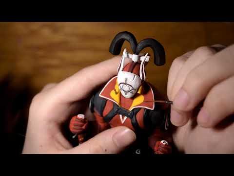 Legend of Zelda: Sooga Clay Figurine Timelapse - Painting the Mask &amp;amp; Katanas