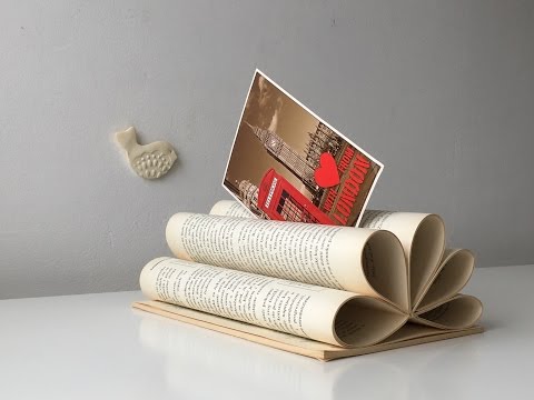 Letter Holder Made From An Old Book