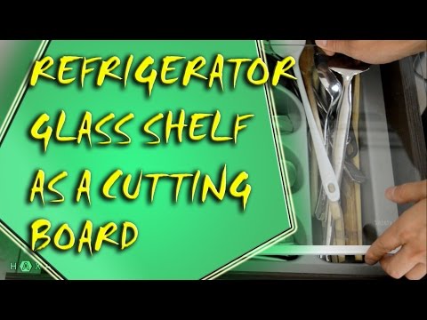 Life Hack - You Can Use Refrigerator Glass Shelf as Additional Cutting Board