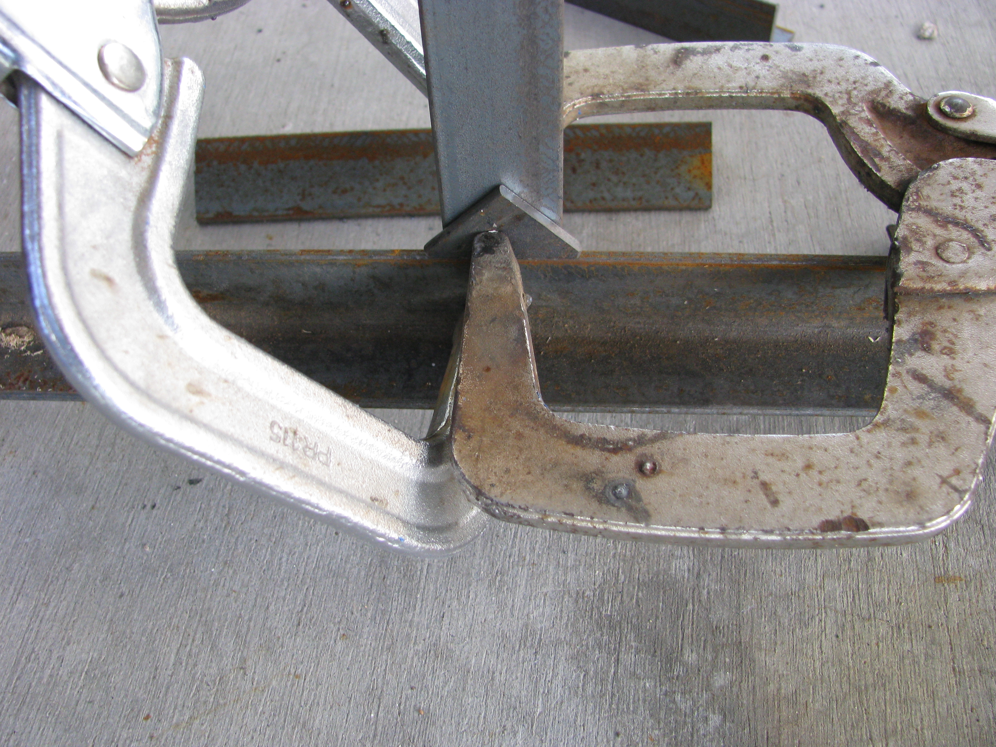 Light bracket stops clamped.JPG