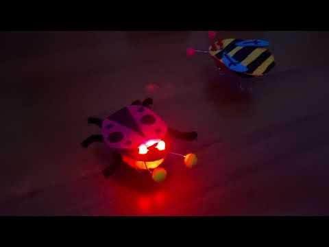 Light dependent robotic bugs