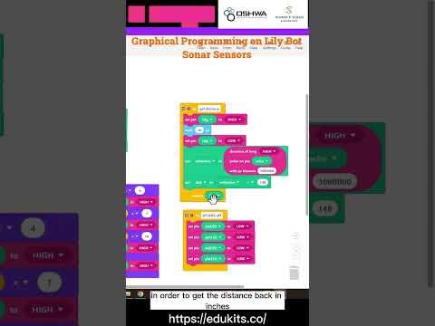 Lily&infin;Bot: Graphical programing the sonar sensor