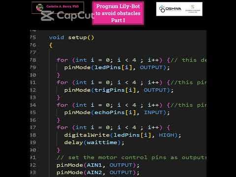 Lily&infin;Bot Software: Obstacle Avoidance with bang-bang (on-off) control using sonar sensors