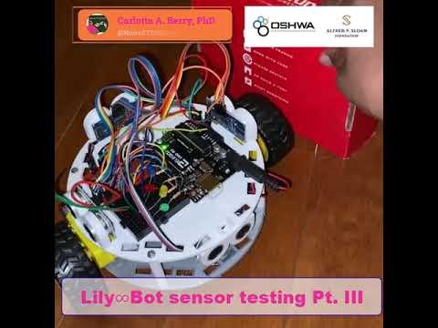 Lily&infin;Bot Sensor Testing: Bang-Bang control with sonar sensors