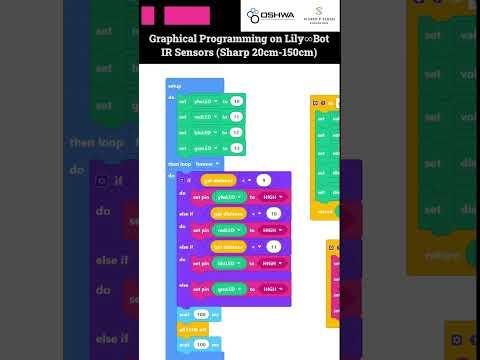 Lily&infin;Bot: Programming long range Sharp IR sensors in Code Kit graphical programming