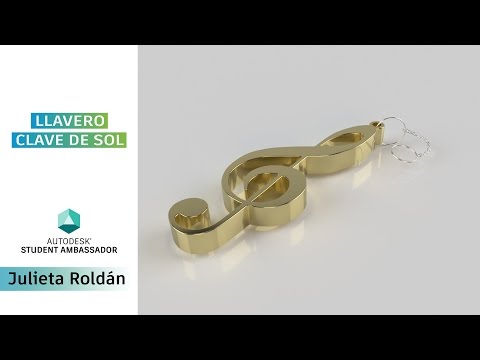 Llavero Clave de Sol en Autodesk Fusion 360