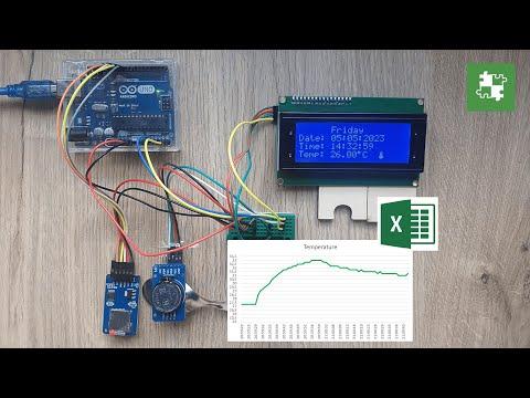 Logging and Displaying Data on Excel : Arduino UNO + DS3231 Rtc Module + SDcard Module + LCD 20x4