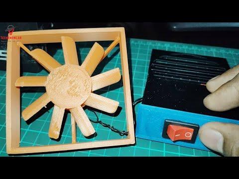 Low Cost DIY 3D Printed Cooling Fan using DC Motor